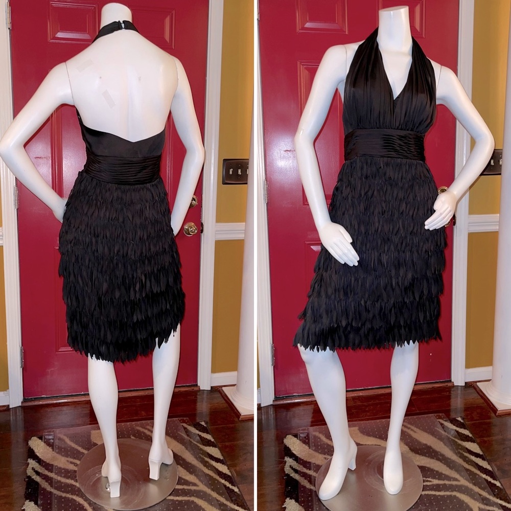 JS Collection Feather Style Halter Dress - Picture 6 of 13